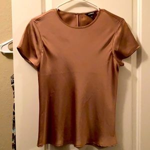 Gold satin feel t shirt